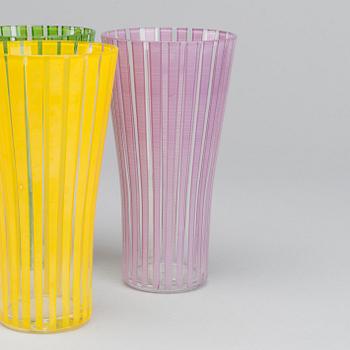 BENGT ORUP, five glasses, 'Strikt', Sweden 1950's-60's.