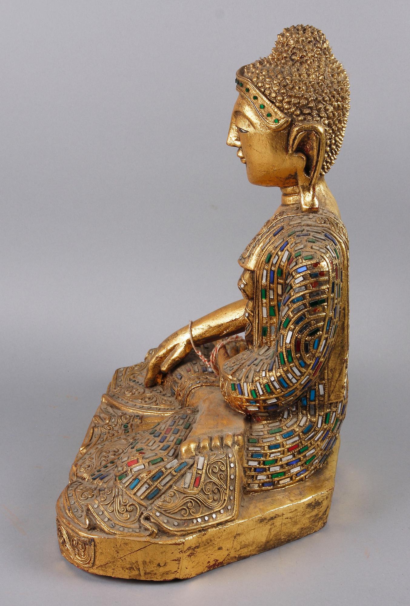 BUDDHA, trä, orientalisk, 1900-tal.