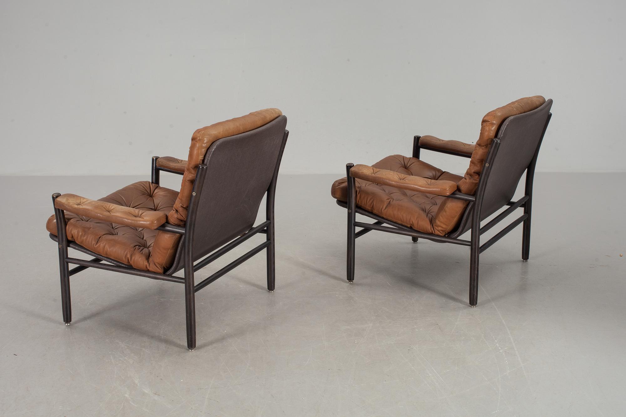 FÅTÖLJER, ett par, Dux, 1970-tal.