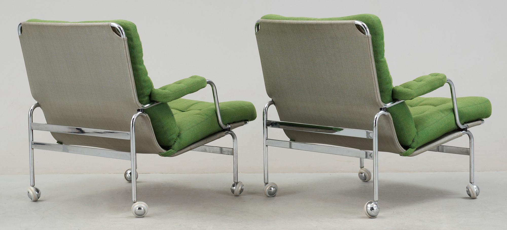 FÅTÖLJER, ett par, "Karin", Bruno Mathsson för Dux.