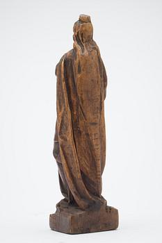 SKULPTUR, trä,  Madonna 1800-tal.