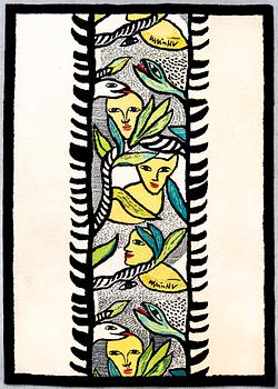 Ulrica Hydman-Vallien, matta unik, signerad, 224x151 cm, sent 1990-tal.