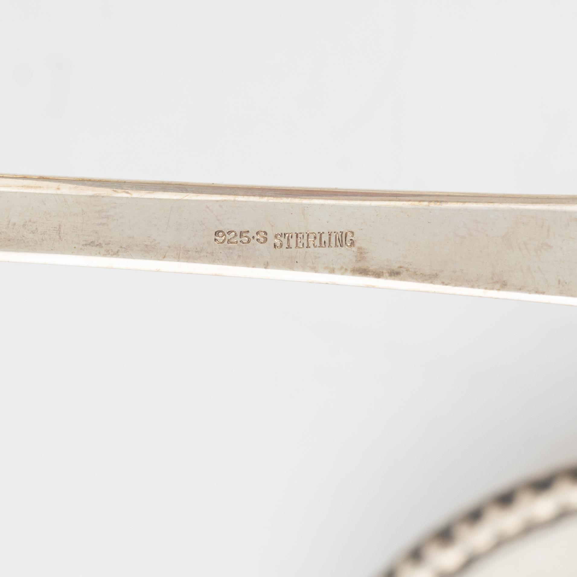 Bålskål på fot med fat, silver,  K Anderson, Stockholm 1917 samt slev i sterling silver.
