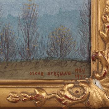 OSKAR BERGMAN, akvarell, signerad och daterad 1924/1925.