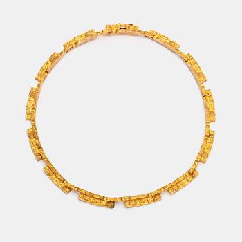 Björn Weckström, Halsband "Stor tundra", 14K guld. Lapponia 1972.