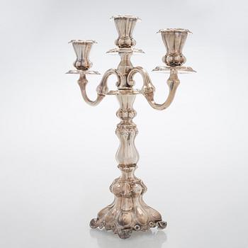 A silver candelabrum, Kultakeskus, Hämeenlinna 1976.