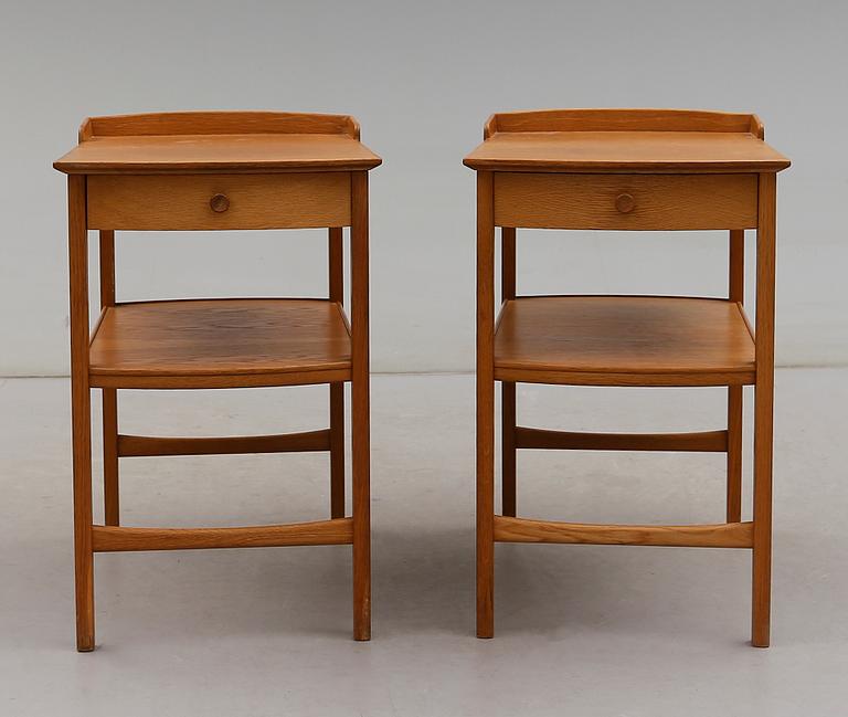 SÄNGBORD, 1 par, "Birgitta", Carl Malmsten, Bodafors, 1900-talets andra hälft.