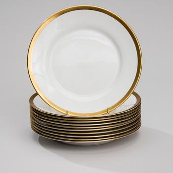 LAUTASIA, 11 kpl, posliinia, "Nobel", design Karin Björquist, Rörstrand/Gustavsberg.