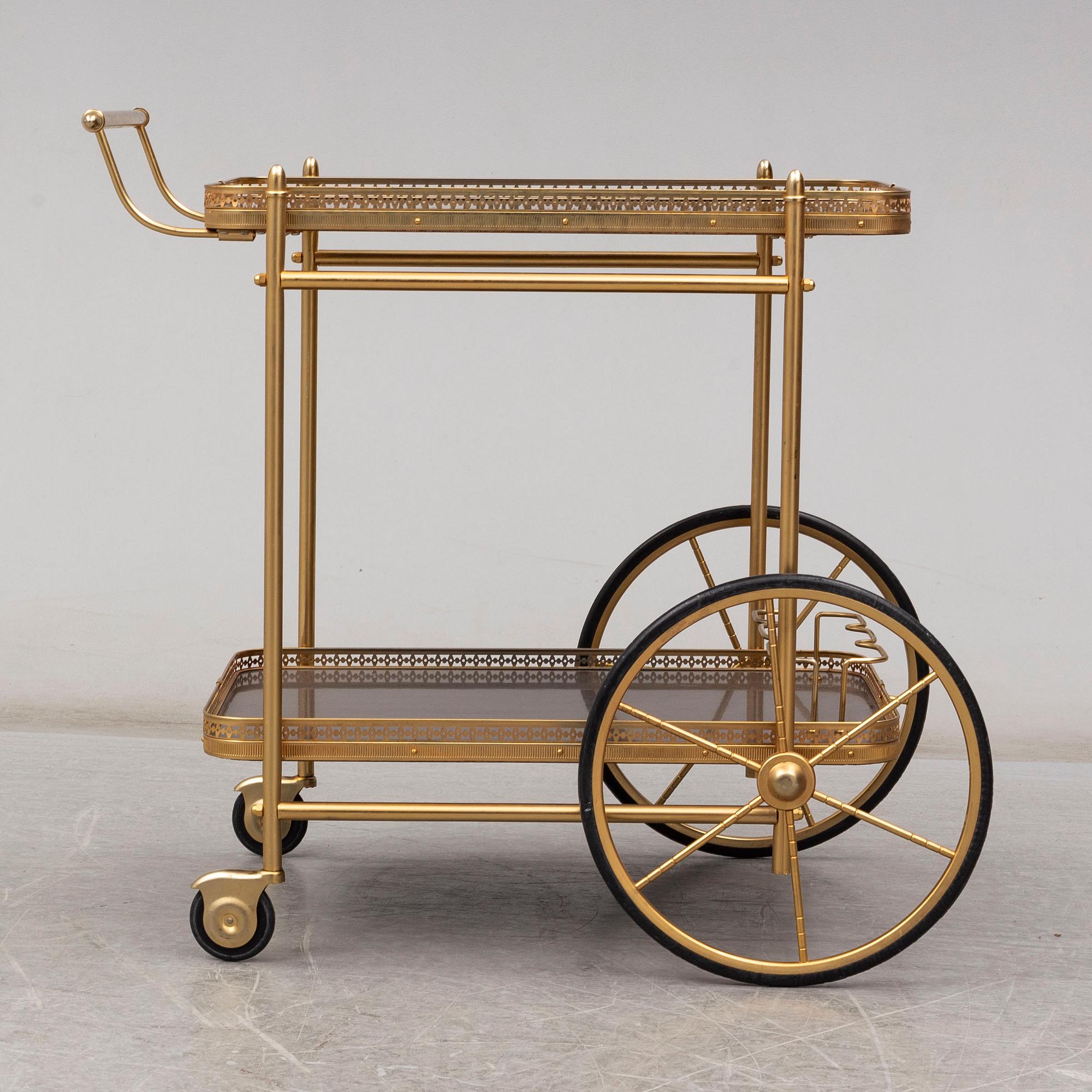 A late 20th Century serving trolley.