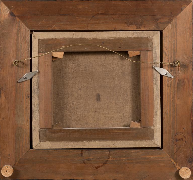 OKÄND KONSTNÄR 1800-TAL , osignerad. Uppfodrad duk 25,5 x 28,5 cm.