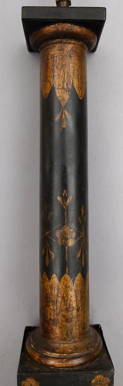 BORDSLAMPA, plåt, 1800-tal.