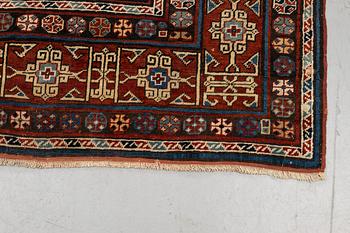 A runner antique Shirvan, probably, around 370 x 140 cm.