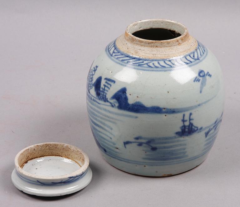 BOJANER, 2 st, porslin, Qing, Kina 1800-tal.