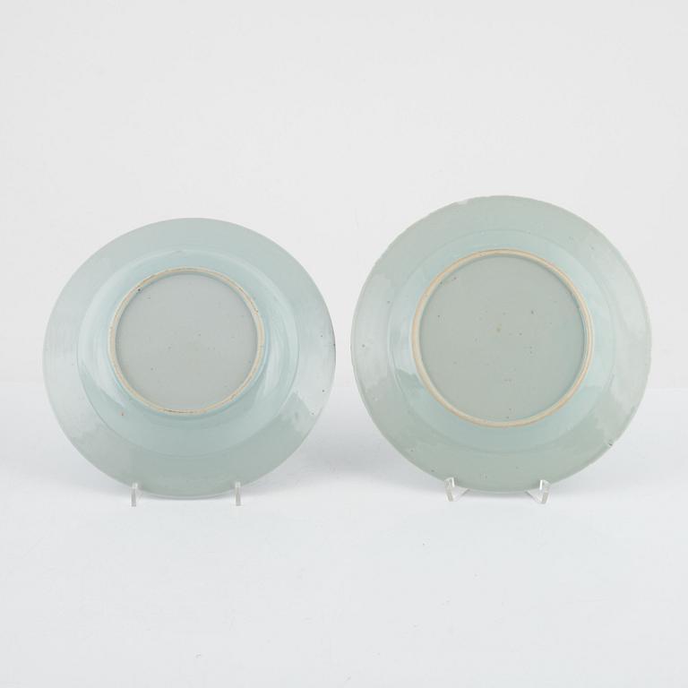 Tallrikar, 12 st, porslin, kina, Jiaqing (1796-1820).