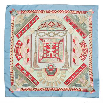 675. HERMÈS, a silk scarf, "Huaca Piru".