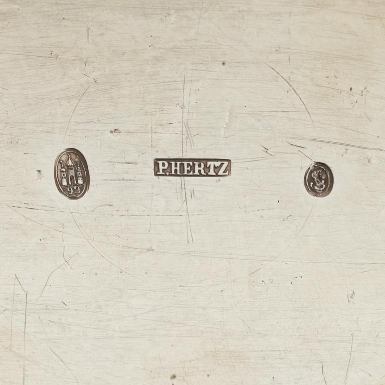 SKÅL MED HANDTAG, silver, P Hertz, Köpenhamn 1892, Danmark. 330 g.