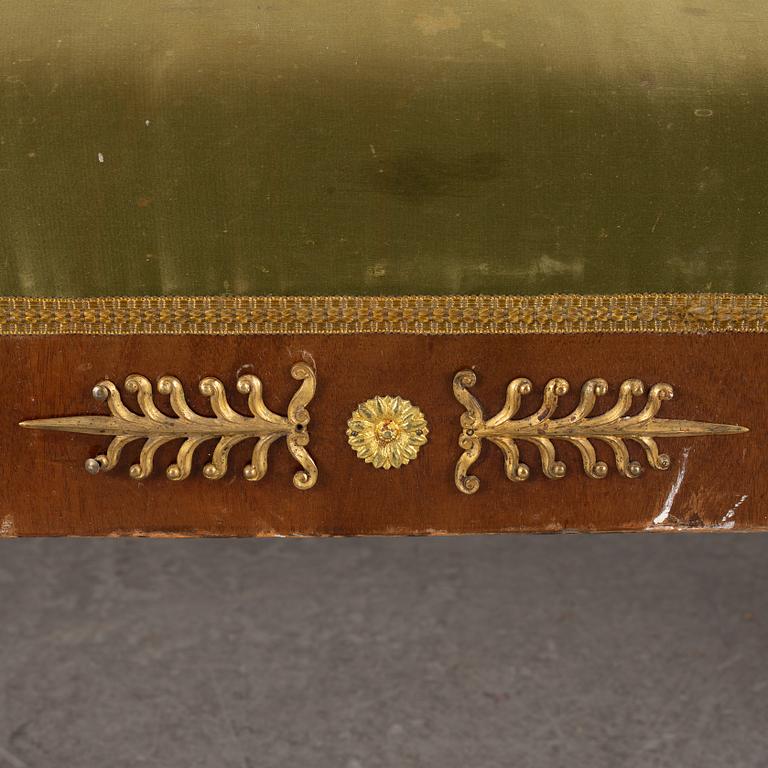 A chaise long, late Empire 1820s/1830s.