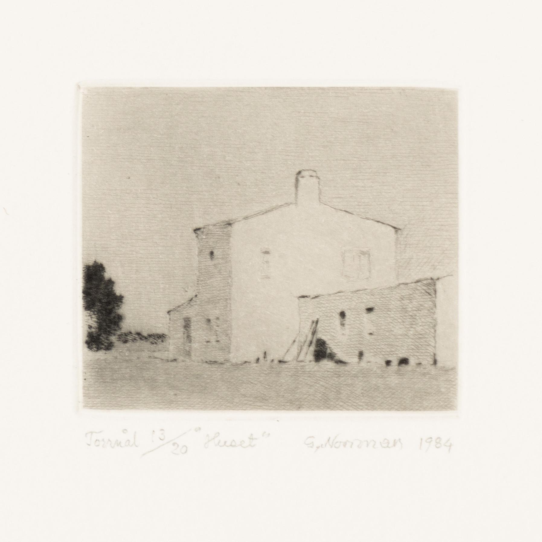 Gunnar Norrman, Drypoint etchings, 9, signed and numbered.
