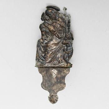 An early 19th century silver Venetian Holy Water bowl.