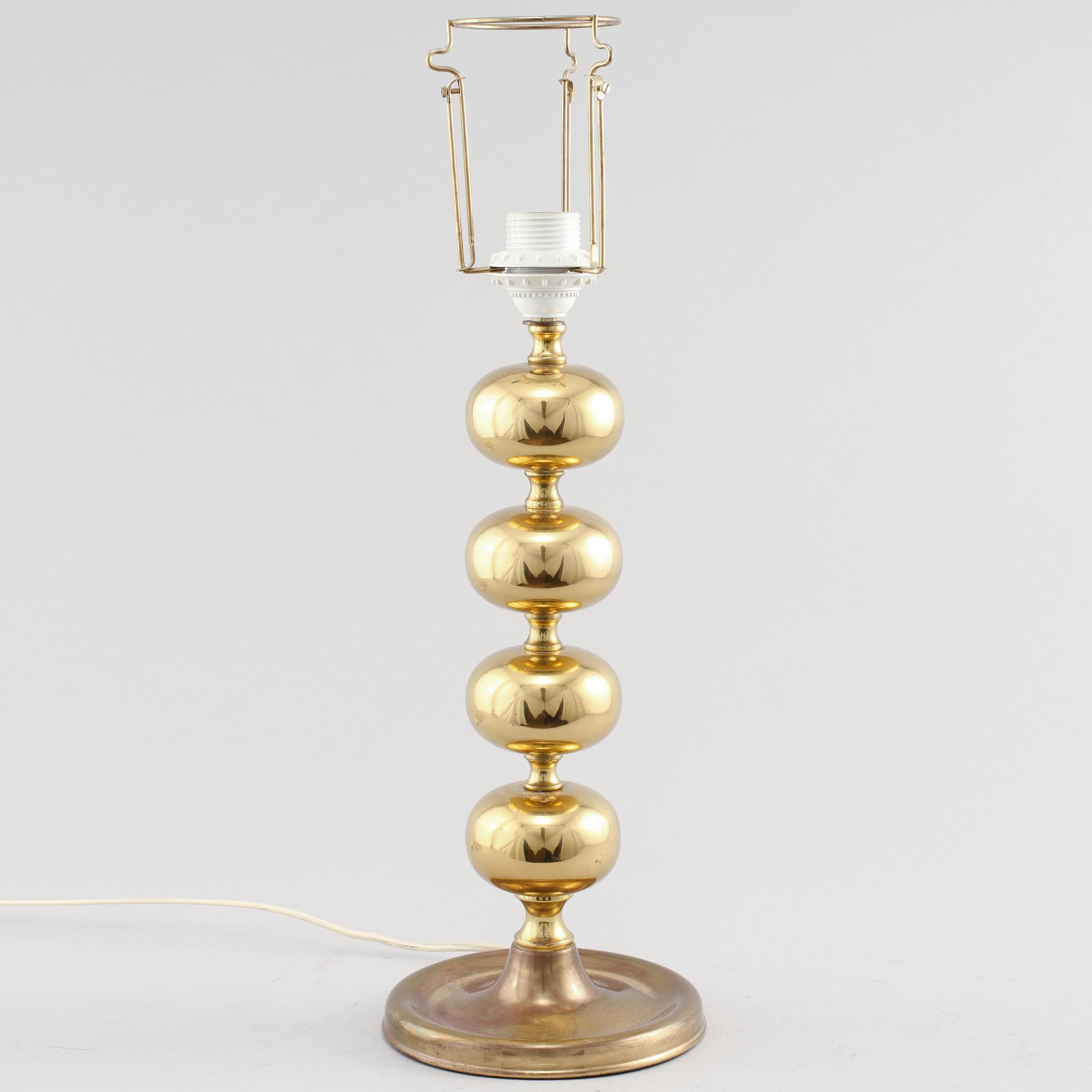 BORDSLAMPA, 1900-talets andra hälft.