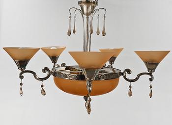 TAKLAMPA, 1900-talets första kvartal. Höjd ca 48 cm.