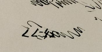 LINDORM LILJEFORS, tusch, monogramsignerad och daterad -45.