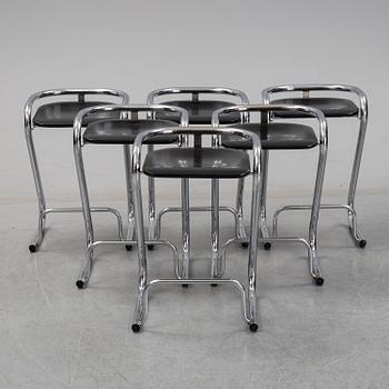 BARSTOLAR, 6 st, "S70-3", Börge Lindau och Bo Lindekrantz, Lammhults.