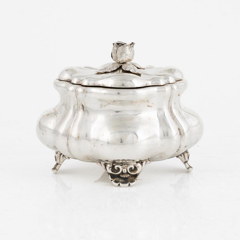 Sockerskrin, silver, Österrike-Ungern, 1800-talets slut.