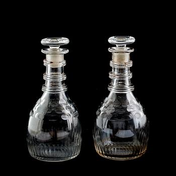 KARAFFER, 1 par, glas, 1800-/1900-tal.