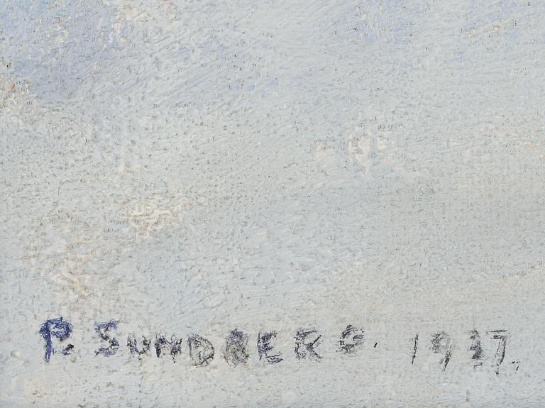 PER AUGUST SUNDBERG, olja på pannå, signerad och daterad 1937?.