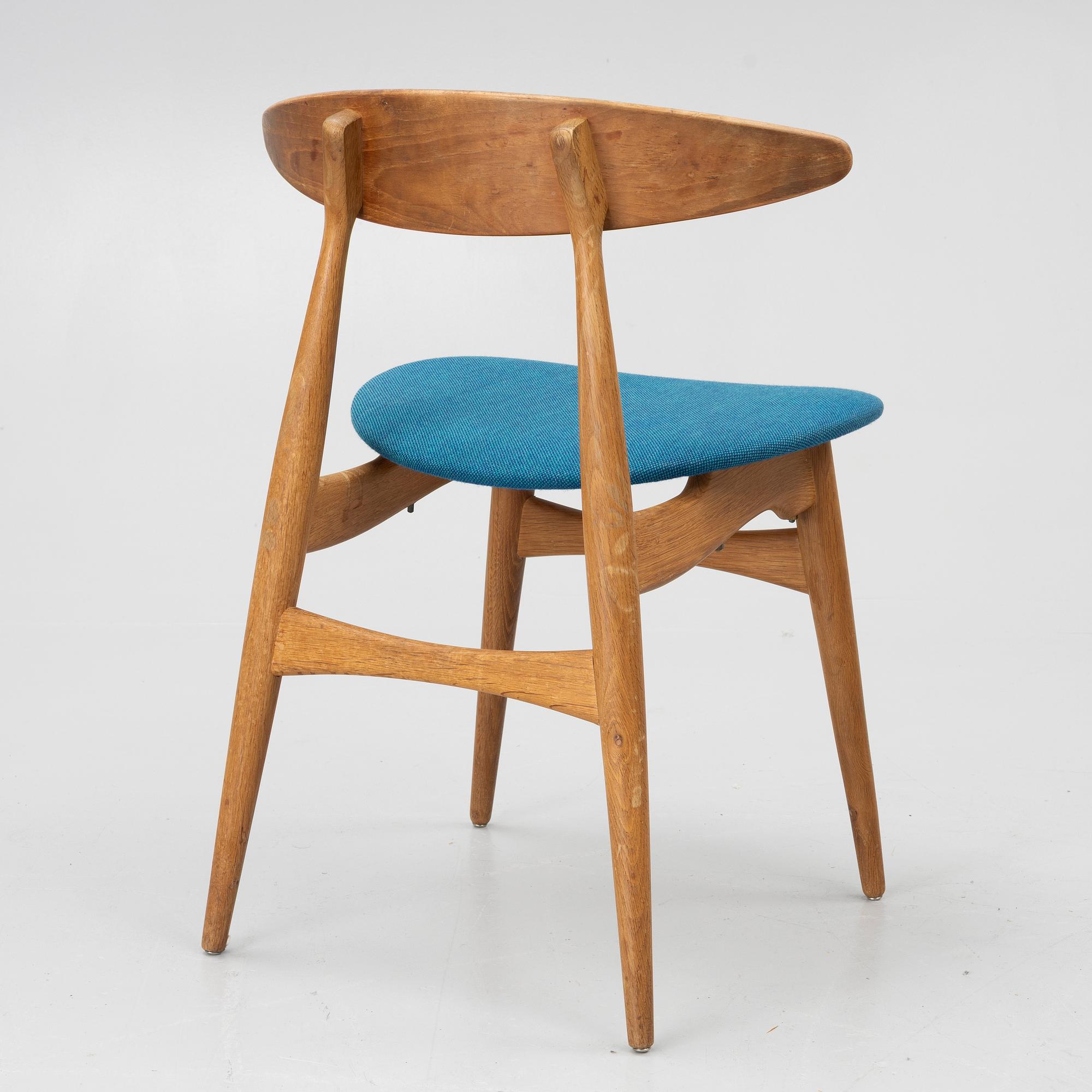 Hans J. Wegner, stolar 4 st, modellnr CH 30, Carl Hansen & Son, Danmark.
