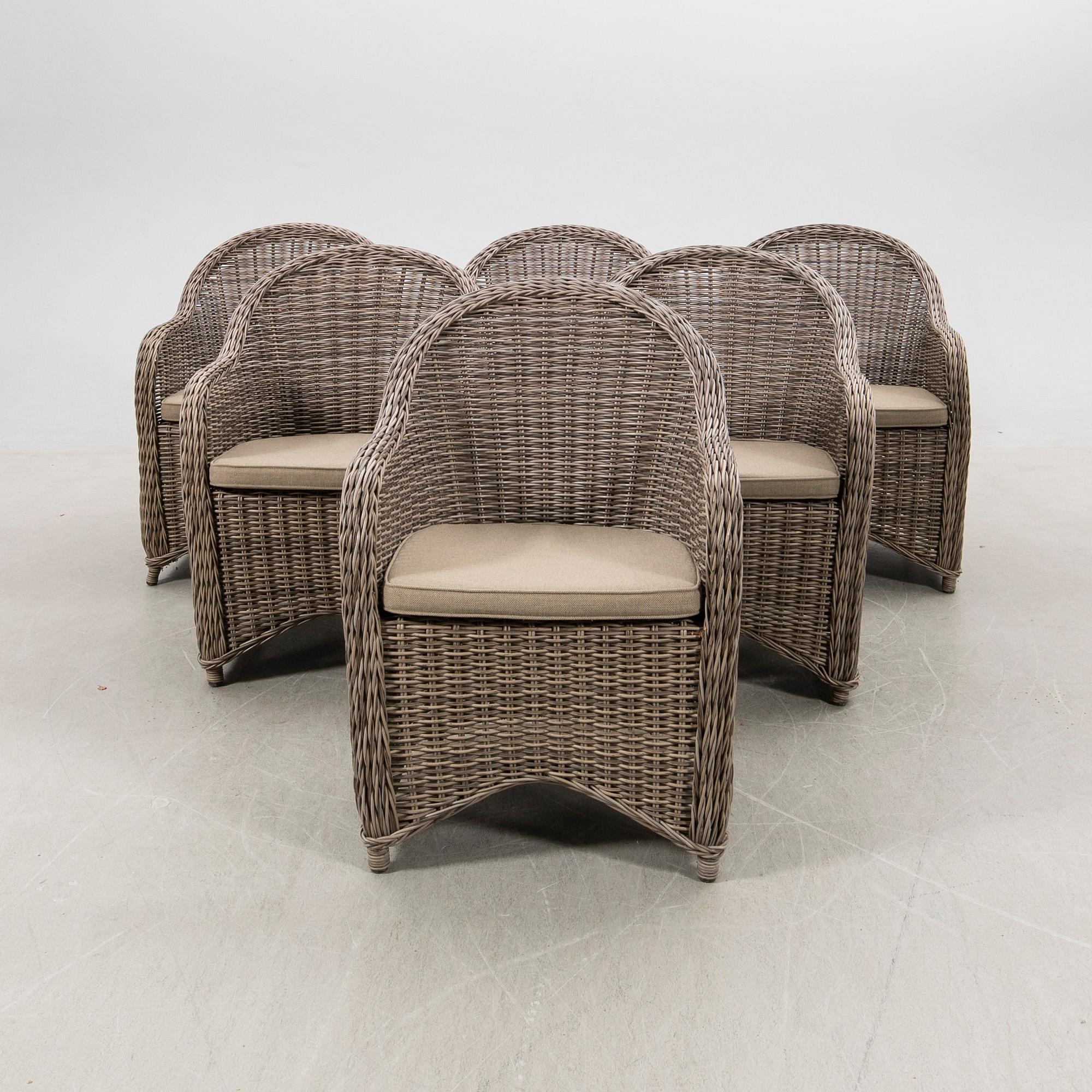 Karmstolar, 6 stycken, Brafab.