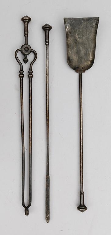 BRASVERKTYG, 3 st, polerat stål, 1800-talets mitt.