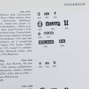 ERIK ANDRÉN, Svenskt silversmide 1520-1850, Guld- och silverstämplar, Stockholm 1963.