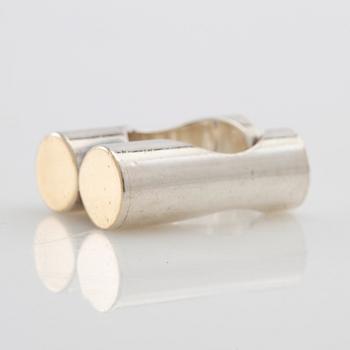 Sigurd Persson, maker's mark Lars Munkhammar, Ring of silver with gold plating, Stockholm 1994.