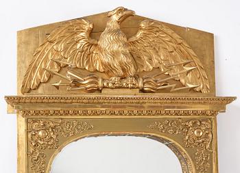 Spegel, av Petter Gustaf Bylander (spegelfabrikör i Göteborg 1811-58), Empire.