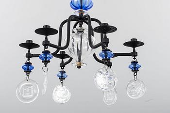 ERIK HÖGLUND, ljuskrona Boda Smide 1900-talets andra hälft.