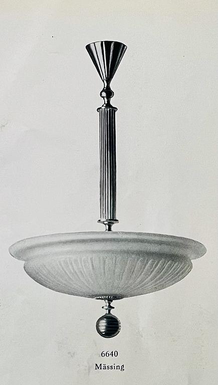 Harald Notini, a ceiling lamp, model "6640", Arvid Böhlmarks Lampfabrik, 1930s.