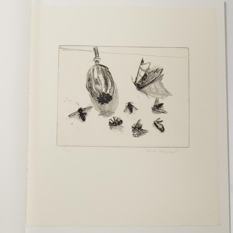 Lena Cronqvist, Catalogue raisonné, “Copper Plate Prints 1974–2009”, with “Stilleben II”, etching, signed and numbered 11/25.