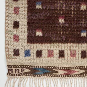 Märta Måås-Fjetterström, Matta, rya, ca 140 x 64,5-66,5 cm, signerad MMF.
