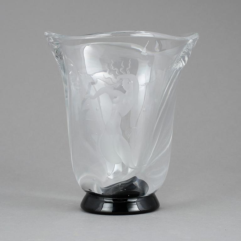 Vas, glas, Vicke Lindstrand, Orrefors, 1930-tal.