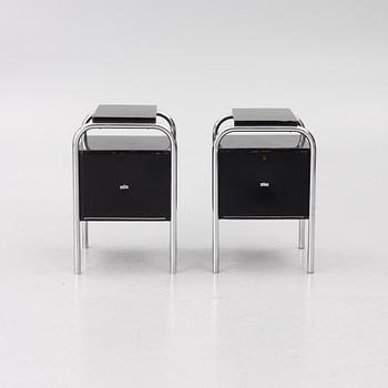 Pair of bedside tables, Functionalist, 1930s.