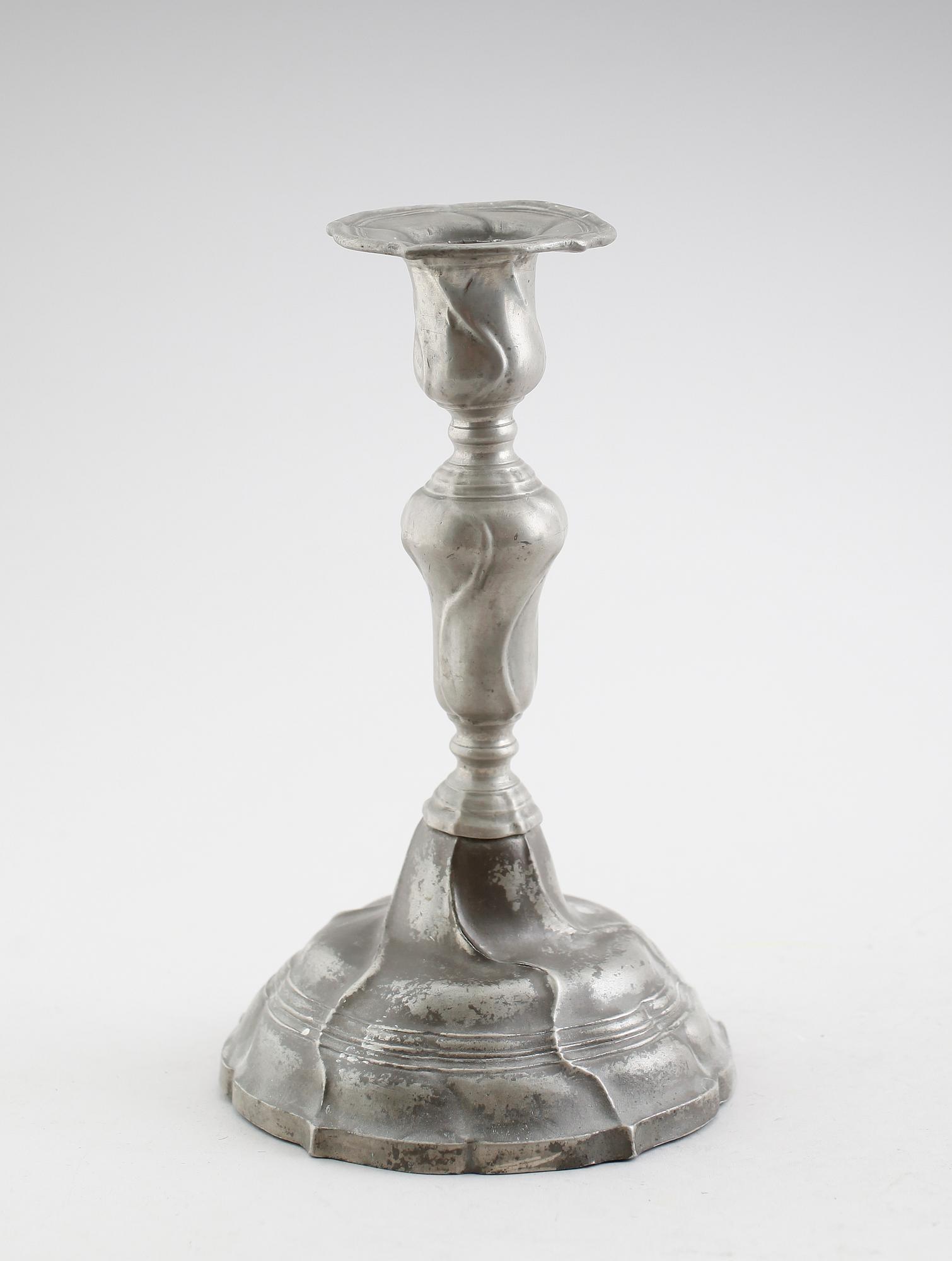 LJUSSTAKE, tenn, Johan Gustaf Ryman, Stockholm 1771.