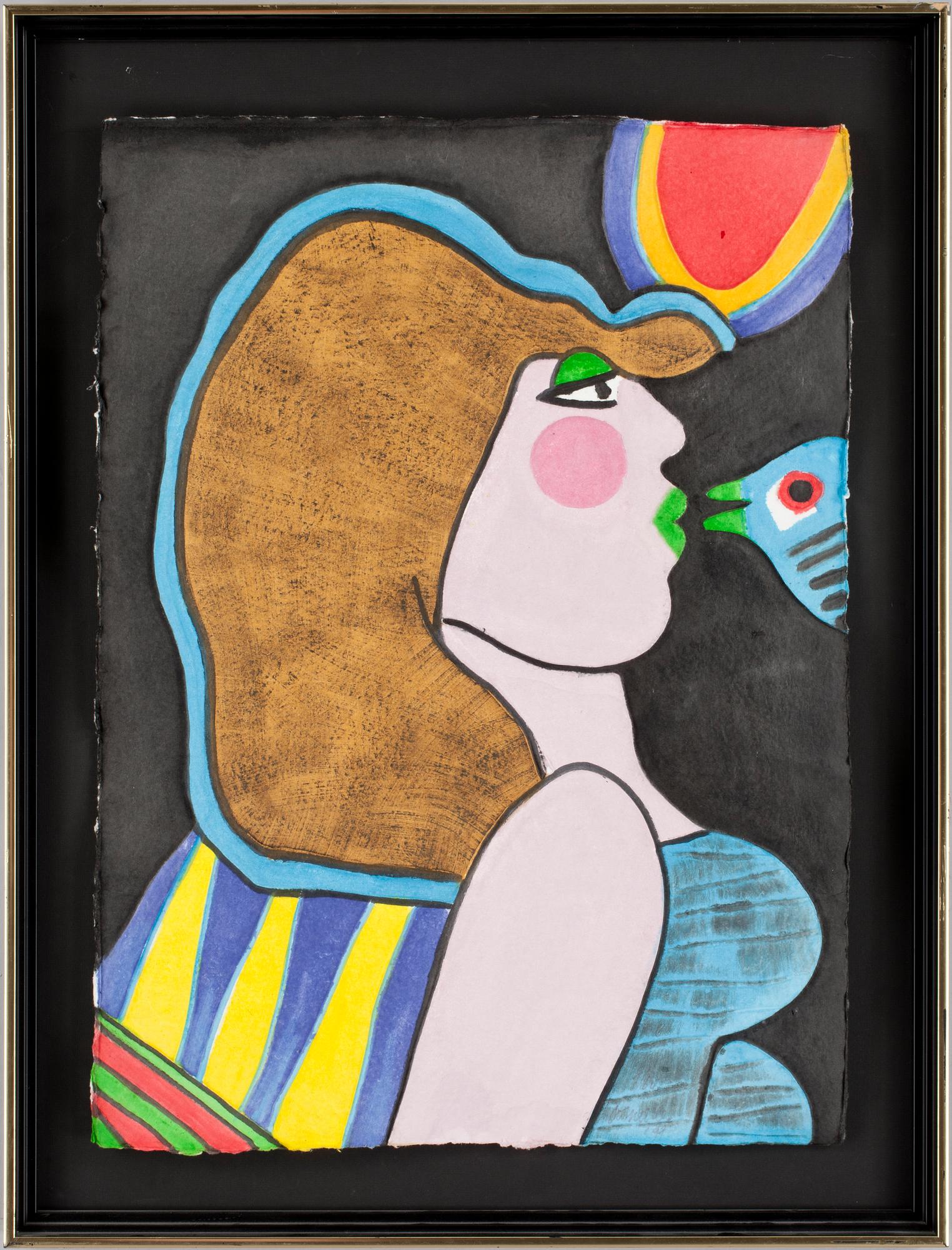 BEVERLOO CORNEILLE, carborundumetsning på duk, sign.