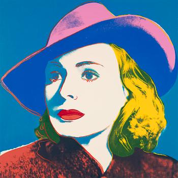 448. Andy Warhol, "With Hat", ur: "Three portraits of Ingrid Bergman".