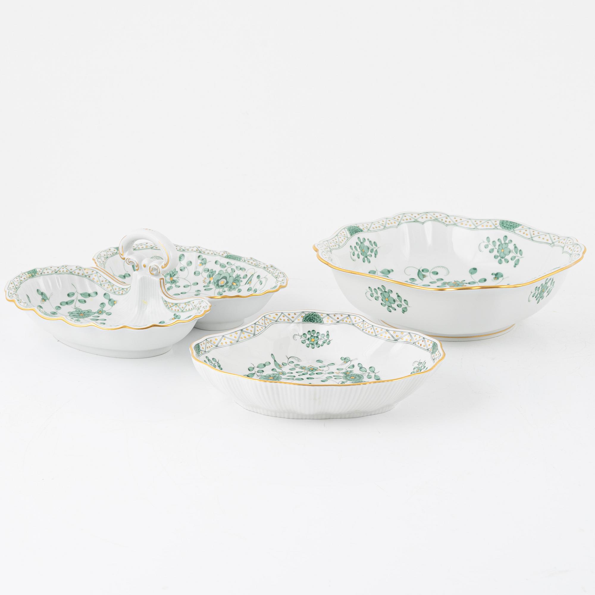 Meissen, mat-och kaffeservis, 59 delar, "Indische Malerei Grün", Tyskland.