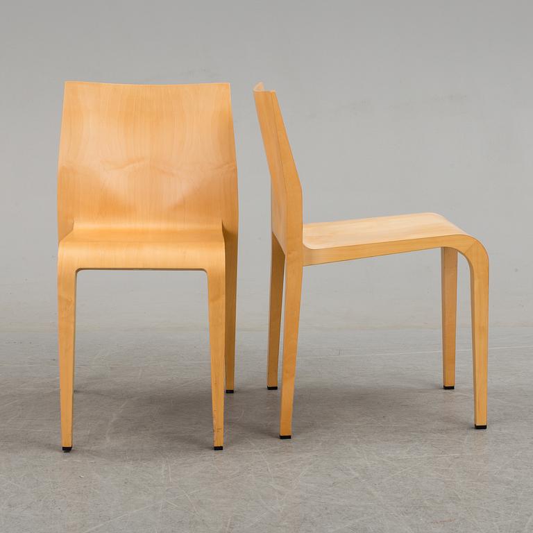 A set of seven chairs, Riccardo Blumer, Alias SpA, Italy. Late 20th century.