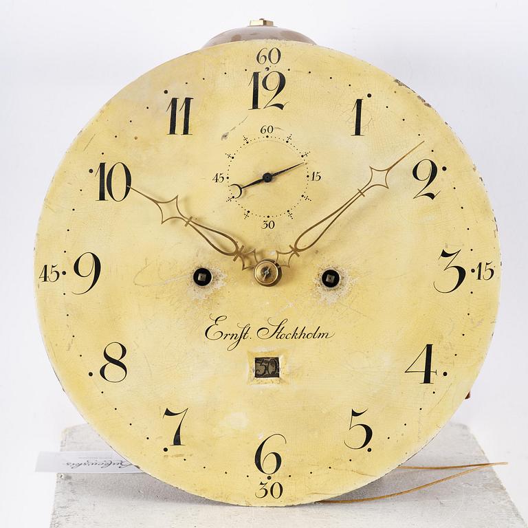 A rococo longcase clock by P. Ernst (watchmaker in Stockholm 1753-84).