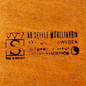 An Yngvar Sandström jacranda coffee table Säffle Möbelfabrik 1960s/70s.