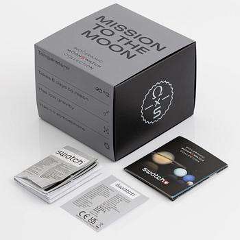 Swatch/Omega, MoonSwatch, Mission to the Moon, kronograf, armbandsur, 42 mm.